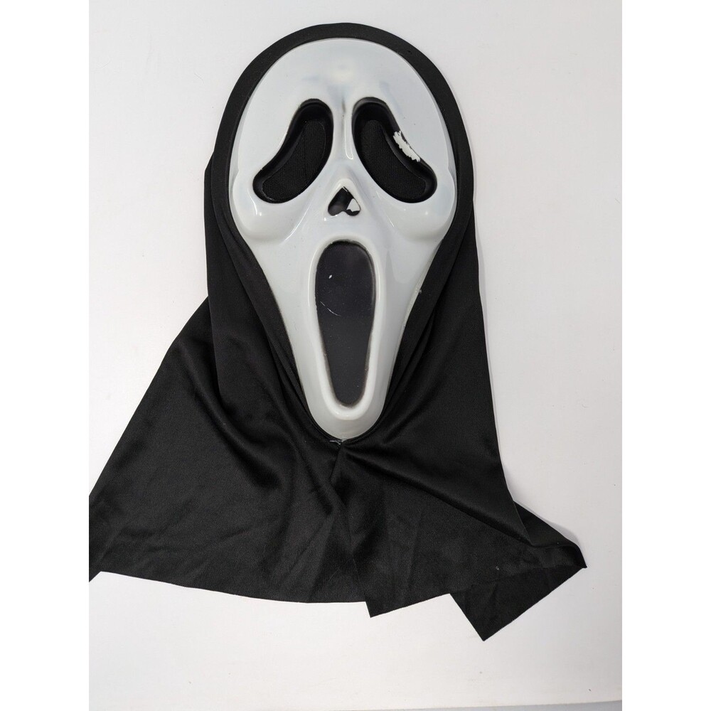 Ghost Face Mask Hood Halloween Costume Scary Horror Skull Cosplay Horrorcore